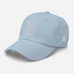 mayday dad hat white logo