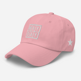 mayday dad hat white logo