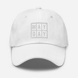 mayday dad hat white logo