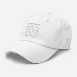 mayday dad hat white logo